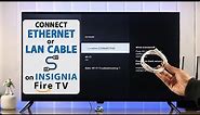 Insignia TV: How to Setup Ethernet Wired Internet Connection! [Connect LAN Cable]