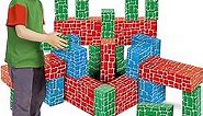 Cardboard Building Block, Exercise N Play 40pcs Extra-Thick Jumbo Giant Building Blocks in 3 Sizes for Kids