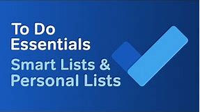 Microsoft To Do | Smart Lists and Personal Lists