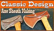 Leather Axe Sheath Making - Classic Design