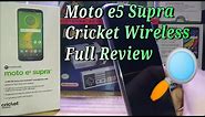 Motorola Moto e5 supra Cricket Wireless Review Full Hands On Front Rear Camera Speaker Test