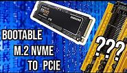 How to install and make bootable an nvme ssd on an old asus motherboard