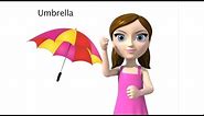 Umbrella - ASL sign for umbrella - animated
