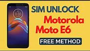 Unlock Motorola Moto E6