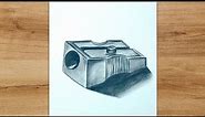 How to Draw a Sharpener step by step | Realistic Pencil Sharpener Sketch