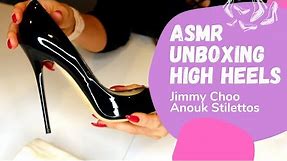 ASMR Unboxing High Heels Jimmy Choo Anouk 12cm Stiletto Pumps try on walking (no background music)