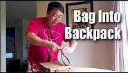 How To Turn A Messenger Bag into a Backpack