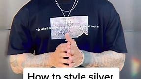 How to style silver chains 🤟🏼 #chain #jewelry #rings #mensfashion #menstyle #rosegoldandblack