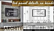 LCD PANEL DETAILS IN HINDI || TV UNIT DETAILS & DESIGN || ARCHITECT'S WORLD ||