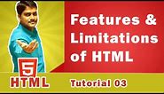 HTML Features & Limitations - HTML Tutorial 03 🚀