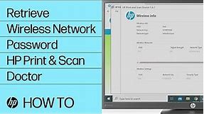 Retrieving a Wireless Network Password with HP Print and Scan Doctor | HP Printers | HP Support