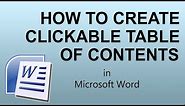 How To Create a Clickable Table of Contents in Microsoft Word