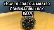 How To Crack a Master Lock- Combination Lock- EASY 🔴