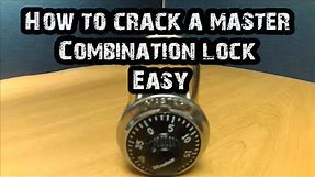 How To Crack a Master Lock- Combination Lock- EASY 🔴