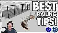 The BEST TIPS for Modeling RAILINGS in SketchUp!