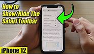 iPhone 12: How to Show/Hide The Safari Toolbar