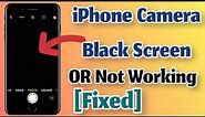 iPhone Camera black screen| iPhone camera not working properly| Tech Support