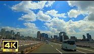 4K Japan Driving video Osaka Juso,Umeda,Yodoyabashi yodo river hdr