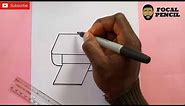 How To Draw A Computer Printer / step by step