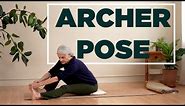 Archer pose tutorial for beginners | Akarna Dhanurasana