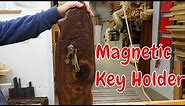Magnetic key holder with an invisible mount