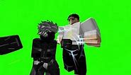 Raiden from Metal gear rising Vs senator Armstrong In Roblox Standing here