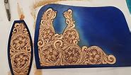 Dyeing and Antiquing tooled leather (Lux Handbag)
