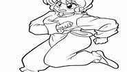 Ranma, anime character coloring page printable game
