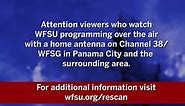 WFSU Documentary & Public Affairs:WFSG/Panama City Home Antenna Rescan