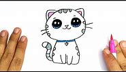 Cara Menggambar Kucing lucu | How To Draw Cat Cute