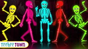 Midnight Magic - Five Skeletons Went Out + Spooky Scary Skeleton Songs | Teehee Town