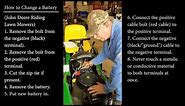 How to Change a Battery on a John Deere Riding Lawn Mower