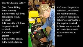 How to Change a Battery on a John Deere Riding Lawn Mower
