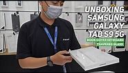 Samsung Galaxy Tab S9 5G 128GB + Book Cover Keyboard + Tempered Glass | Unboxing