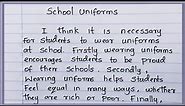 How to write an essay about School Uniforms ? | School Uniforms | Nifty's English