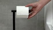 KES Bathroom Toilet Paper Holder Stand Modern Tissue Roll Holder SUS304 Stainless Steel Rustproof Freestanding 20.2" H, Matte Black BPH283S1-BK