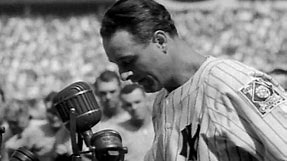 Gehrig delivers famous farewell speech