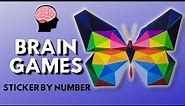 Brain Games sticker by number | Butterflies