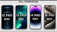 iPhone 15 Pro Max Vs 14 Pro Max Vs 13 Pro Max Vs 12 Pro Max Full review in 2023