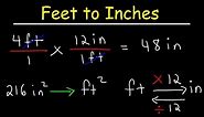 How To Convert Feet to Inches and Inches to Feet