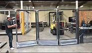Steel bi-folding doors without track system