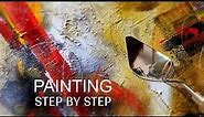 Abstract Acrylic Painting Tutorial | Step by Step Abstract Painting | Abstract 26