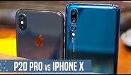 Huawei P20 Pro vs iPhone X