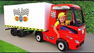Nikita ride on toy truck play delivery service