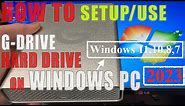 How To Setup G-DRIVE External Hard Drive Won't Show Up WINDOWS 11 10 7 PC Tutorial 2023 G-Technology