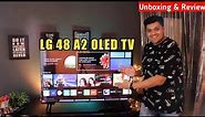 LG 48 A2 OLED TV Unboxing & Review 🔥 | Best OLED tv 2022