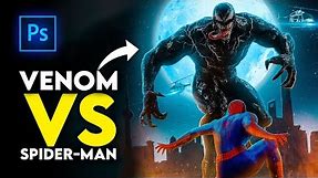Making Venom vs Spider-Man Poster In Photoshop!