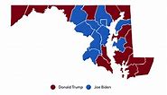 Interactive county-by-county maps show how Maryland voted in 2020 election