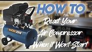 How to reset/restart your air compressor when it won't start - Aldi // Scheppach Air Compressor