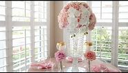 DIY Dollar Tree Crystal Garland Chandelier Wedding Centerpiece